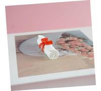 Toyvian 3pcs Resin Graduation Certificate Scroll Figurines Miniature Craft Ornaments for Graduation Party Photography Props and DIY Decoration