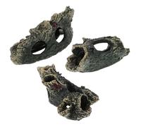 Toyvian 3pcs Resin Log Fish Tank Decor Unique Aquarium Driftwood Branches for Betta Fish Natural Habitat Enhancement for Amphibians Reptiles Underwater Landscape Ornaments