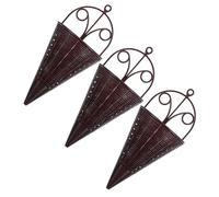 Toyvian 3pcs Rustic Wall Decor Hanging Woven Baskets for Artificial Plants Wall Storage Basket