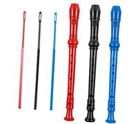 Toyvian 3pcs Set Swan 8-hole Abs Recorder Wind Instrument with Velvet Bag, High Pitch Soprano German Fingering Flute for Boys and Girls and Students, Portable Musical Instrument for Beginner Practice