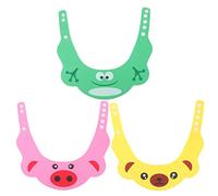 Toyvian 3pcs Shower Visor Bath Hat for Toddlers Boys and Girls Hair Washing Shield Boy Girl's Shower Cap