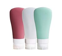 Toyvian 3pcs Silicone Bottles Travel Makeup Bottle Portable Lightweight Refillable Cosmetic Dispensers for Outdoor Use Random Color