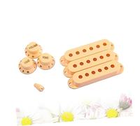 Toyvian 3pcs Single Coil Pickup Covers for Guitar Volume Tone Knobs Tip Set Replacement Parts for St Electric Guitar Pickup Cover