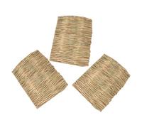 Toyvian 3pcs Small Animal Cage Hay Mat Natural Bunny Grass Bedding Foraging Straw Mat for Rabbit Guinea Pig Hamster Sleeping Bed