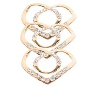 Toyvian 3pcs Small Gold Scarf Rings Lightweight Non-slip Buckles for Women Scarves Shawls Clothing Decoration Elegant Smooth Surface Clips for Summer Parties Weddings Business Use