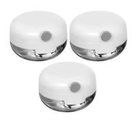 Toyvian 3pcs Small Plastic Lip Balm Container with Mirror and Silicone Lip Brush, Refillable Mini Jars with Lids for Family Use and Dressing Table, Portable Cosmetic Storage Box