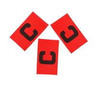 Toyvian 3pcs Soccer Captain Armband Elastic Team Leadership Gear for Youth Adult Teams Red Multi Sport Training Accessories Durable Comfortable Design for Role Identification