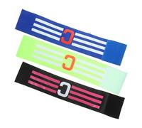 Toyvian 3Pcs Soccer Captain Armbands Adjustable Football Team Armbands for Youth and Adults Reusable Sports Arm Bands Green Black and Royal Blue for Team Activities