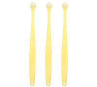 Toyvian 3pcs Soft Pet Toothbrush Set for Small Dogs and Cats Round Head Gentle Oral Care Brush with Long Handle Puppy Kitten Toothbrush for Sensitive Gums and Easy Brushing