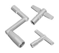 Toyvian 3pcs Stainless Steel Drum Keys Tuning Tools Set Including Standard T-shape Upgraded Z-shape Keyless T-shape for Drum Kit Percussion Accessories Compatible with Snare Bass Jazz