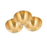Toyvian 3pcs Stainless Steel Fruit Salad Bowls Korean Style Single Mixing Noodle Food Holder Reusable for Parties and Daily Use