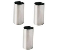 Toyvian 3pcs Stainless Steel Guitar Slide Plated Finger Tube for Acoustic Electric Guitars Smooth Edges for Comfort Excellent Sustain Intonation Essential Blues Accessory Silver