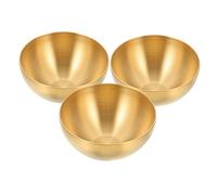 Toyvian 3pcs Stainless Steel Multi-Function Salad Bowls Korean Style Single Fruit Mixing Serving Bowls for Home Restaurant Food Safe