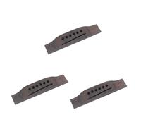 Toyvian 3pcs String Acoustic Guitar Bridge Replacement for Folk Classical Models Pre-drilled Slotted Easy Mounting Fits Guitars Tone Aesthetics
