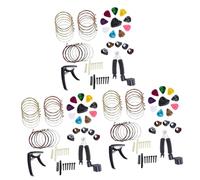 Toyvian 3pcs String Guitar Capo String Plectrum Set Guitar Pick Accessories Winder Picks Holder Bridge Nut Saddle Kit Acoustic Tools