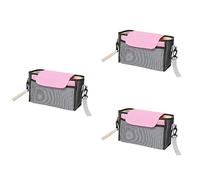 Toyvian 3pcs Stroller Pram Transport Bags Bug Organiser Diaper Bag Pockets Hanging for Milk Bottles