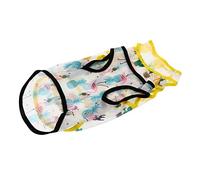 Toyvian 3pcs Summer Pet Vest Breathable Dog Shirts with Pineapple Flamingo Cactus Patterns Comfortable Cooling Apparel for Dogs and Cats for Hot Weather Outfits