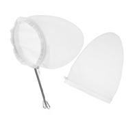 Toyvian 3pcs Tea Filter Bag with Stainless Steel Handle for Home and Cafe Reusable Cotton Mesh Coffee Strainer Pouch Dense Multi Pure Flavor Extraction Milk Tea Filter Accessories