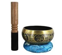 Toyvian 3pcs Tibetan Singing Bowls Meditation Set Yoga Music Bowl Mallet Relaxing Meditation Set