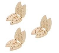 Toyvian 3pcs Tooth Keepsake Box for Teeth Divided Storage Organizer for Childhood Memories for Boys and Girls