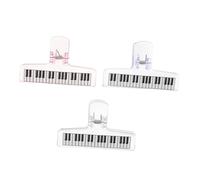 Toyvian 3pcs Transparent Acrylic Music Note Clips for Piano Sheet Music Page Holder for Students and Professionals Musical Instrument Accessory for Enhanced Reading Experience