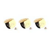 Toyvian 3pcs Triangle Mandolin Guitar Tailpiece Screws Cover Replacement for Guitar Maker Chrome Decorative Flower Pattern b