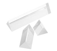 Toyvian 3pcs Triangular Prism Clear Optical Glass for Photography and Physics Teaching Stable Design for Light Refraction Experiments for Scientific Research and Creative Applications