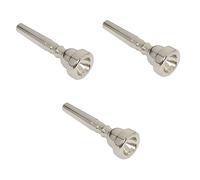 Toyvian 3pcs Trumpet Replacement Trumpet Mouthpiece for Professional Use Silver Finish Includes Cleaning Cloth for Easy Maintenance