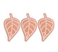 Toyvian 3pcs Universal Leaf Shaped Copper Plate for Bird Baths and Ceramic Bowls, 0.6mm Thick 99.99% Pure Copper Disc, Outdoor Year-round Fountain Cleaner that Simplifies Maintenance