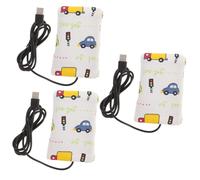 Toyvian 3pcs USB Portable Bottle Warmer Bag for Travel Efficient Heat Preservation Compatible Bottles to Use USB Power Options