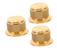 Toyvian 3pcs Volume Control Knob Aluminum Alloy Knob for Replacement Hats for Electric Guitar Use in Sound Devices