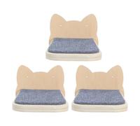 Toyvian 3pcs Wall Mounted Cat Climbing Shelves with Modular Wood Design and Multipoint Load Bearing, Suitable for Indoor Lounging and Playing by Cats and Kittens