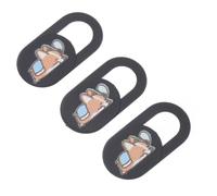 Toyvian 3pcs Webcam Cover Slide for Laptop and Phone Privacy Protection, Black Abs Material Ultra-thin Camera Cover for Online Security and Anti-peeping
