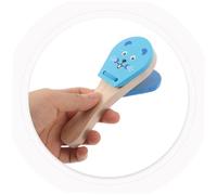 Toyvian 3pcs Wooden Castanets Musical with Mouse Pattern Natural Smooth Wood Soundboard for Early Education and Parent Interaction Noise Maker for Group Play and Sensory Development