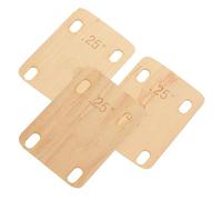 Toyvian 3pcs Wooden Guitar Neck Shims for Bass and Guitar, Replace Old or Broken Neck Plates, Improve Sound Quality with Sturdy Wood Material, for Performance and Repair