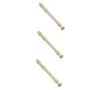 Toyvian 3pcs Wooden Soprano Descant Recorder Flute for Music Playing Musical Instruments Recorder Instrument for Learning