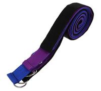 Toyvian 3pcs Yoga Strap with Adjustable Metal D Rings Skin Friendly Stretching Bands for Yoga Training for Activating Hips Arms and Legs Black Purple Blue