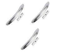 Toyvian 3pcs Zinc Alloy Single Leg Banjo Armrest Polished Silver Finish for Vintage Banjo Restoration and Easy to Install for Two Rim Hooks