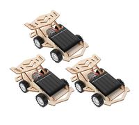Toyvian 3Set Solar Power Car Kit for Easy DIY Stem Science Experiment Educational Solar Powered Building Environmental Learning and Creative Play