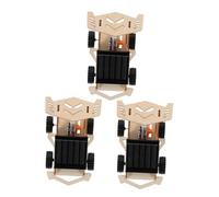Toyvian 3Set Solar Powered Car Kit Educational DIY Stem Science Experiment with Easy Assembly Sustainable Solar Model Cars for Group Learning and Environmental Awareness