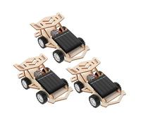 Toyvian 3Set Solar Powered Car Model Kits for Stem Construction for Science Experiment Renewable Energy Learning Beginner-friendly DIY Educational Project