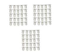 Toyvian 3sets 1-inch Metal Pacifier Clips Holders Set Buckle Straps Suspender Clips for Babies for Pacifier 25pcs*3