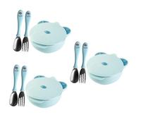 Toyvian 3sets Bowl for Boy Girl Safe Feeding Plate Comfortable Grip for Self-Feeding for Toddlers Learning to Eat