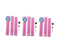 Toyvian 3sets Boys and Girls Height Wall Chart Removable Growth Chart Creative Cartoon Animals Pattern for Boy Girl Nursery Decor Self Adhesive Wall Sticker