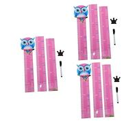 Toyvian 3sets Creative Cartoon Animals Pattern Removable Wall Sticker for Boy Girl Growth Chart Boys and Girls Height Wall Chart