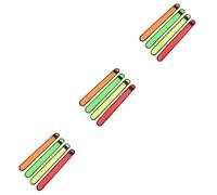 Toyvian 3sets LED Luminous Snap Bracelet Set High Visibility Night Running Wristbands Red Green Orange Yellow for Safety Dark Comfortable Fit for All Wrist 4pcs*3
