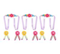 Toyvian 3sets Mommy Sash Flower Design Elegant Maternity Belt Daddy Corsage for Shower for Pregnancy Photo Sessions Unique for Moms