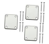 Toyvian 3sets Neck Mounting Plate for Guitar Chrome Plate Neck Electric Guitar Accessory Scratch-resistant