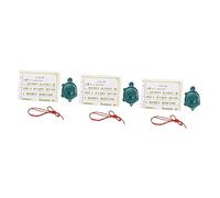 Toyvian 3sets Ocarina Flutes Turtle Shape Beginner Instrument Porcelain Material Melodious and Euphemistic Sound