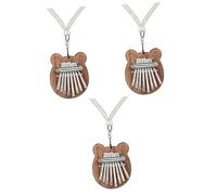 Toyvian 3sets Portable Kalimba Keys Thumb Piano for Beginners Ergonomic Design for Boys and Girls Home Use Produces Beautiful Natural Sounds Brown Color Musical